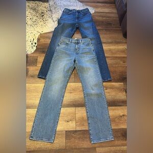 Madewell Womans 90s straight, size 25x33, both for one price!Light and dark wash